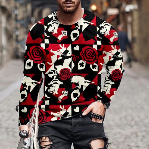 2021 digital printing long-sleeved t-shirt men and women casual 3d creative long-sleeved, White;black
2021 digital printing long-sleeved t-shirt men and women casual 3d creative long-sleeved, White;black