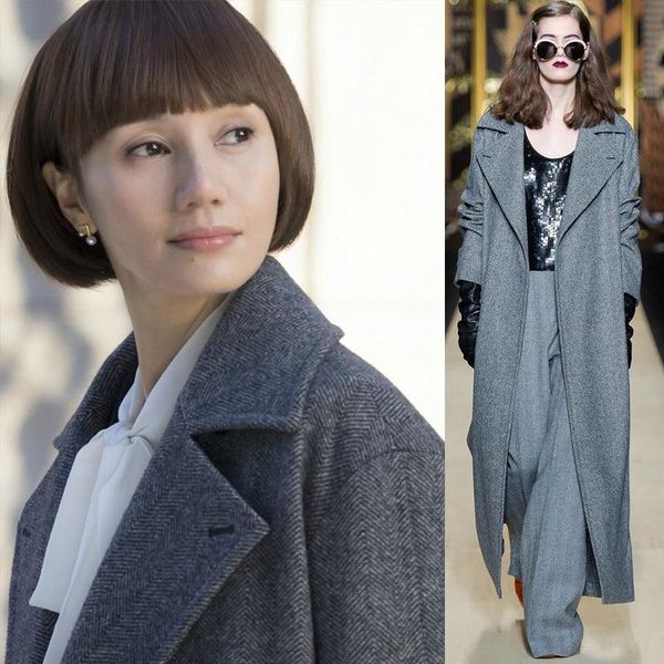 women's wool & blends double sided cashmere overcoat of europe station, Black
women's wool & blends double sided cashmere overcoat of europe station, Black