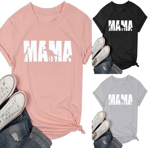 women's t-shirt summer fashion mother's day casual pure color short sleeve letter print round neck harajuku, White
women's t-shirt summer fashion mother's day casual pure color short sleeve letter print round neck harajuku, White