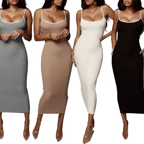 women long maxi dress solid color slim spaghetti strap outfit low chest summer hip bodycon dress party clubwear, Black;gray
women long maxi dress solid color slim spaghetti strap outfit low chest summer hip bodycon dress party clubwear, Black;gray