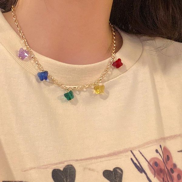chains butterfly necklace women colorful crystal necklaces woman cute fashion lady simple kpop jewelry gold color trendy metal collier, Silver
chains butterfly necklace women colorful crystal necklaces woman cute fashion lady simple kpop jewelry gold color trendy metal collier, Silver
