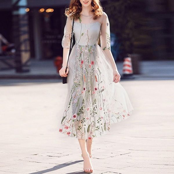 casual dresses bohemian flower embroidered dress evening party floral gorgeous half sleeves sheer long, Black;gray
casual dresses bohemian flower embroidered dress evening party floral gorgeous half sleeves sheer long, Black;gray