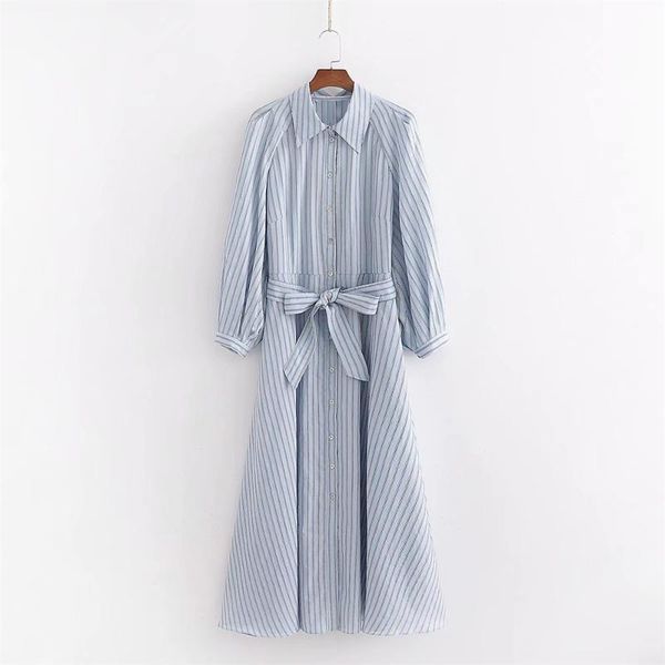 casual dresses 2021 spring women's lapel long sleeve with belt a-line hem dress striped shirt-breasted, Black;gray
casual dresses 2021 spring women's lapel long sleeve with belt a-line hem dress striped shirt-breasted, Black;gray