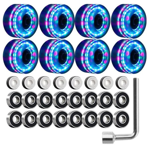 skateboarding 8pcs light up roller skate wheels 82a luminous with bearings for indoor outdoor double row skateboard
skateboarding 8pcs light up roller skate wheels 82a luminous with bearings for indoor outdoor double row skateboard