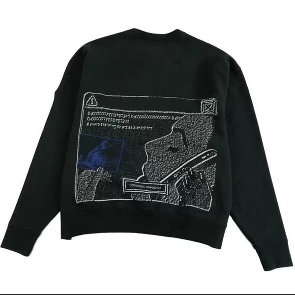 2021 new fw cavempt sweatshirts men woman 1:1 crewneck cav empt c.e streetwear mens hoodies s2ft, Black