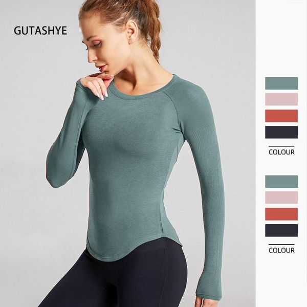 gutashye long sleeve yoga shirts sport fitness yoga gym sports wear for women gym femme jersey mujer running t shirt
gutashye long sleeve yoga shirts sport fitness yoga gym sports wear for women gym femme jersey mujer running t shirt