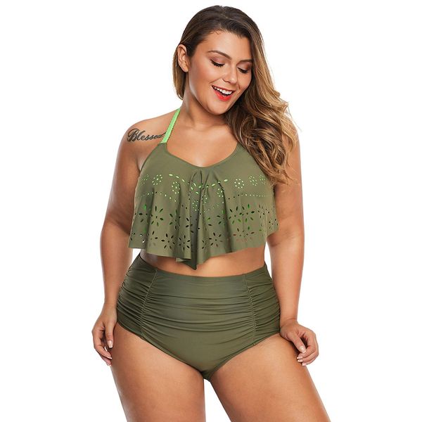 ins halter lace-up split swimsuit flounced laminated design bikini high waist triangle plus size two-piece suit 411615sale, White;black
ins halter lace-up split swimsuit flounced laminated design bikini high waist triangle plus size two-piece suit 411615sale, White;black