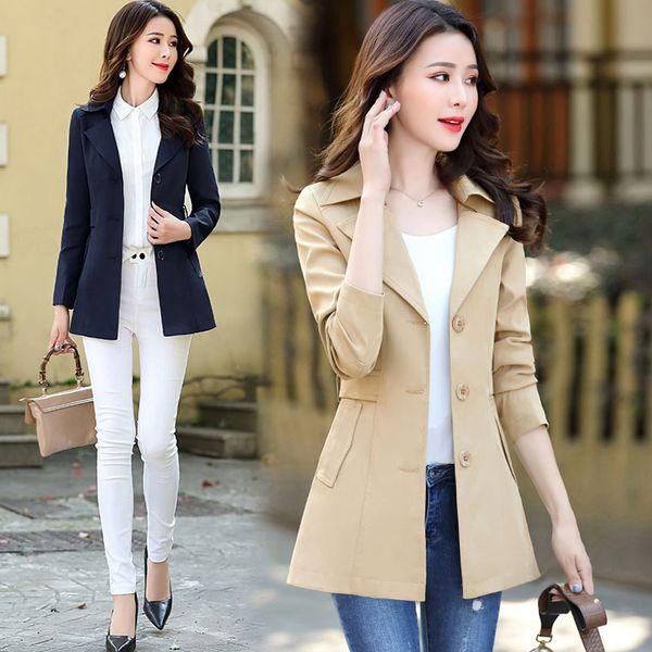 windbreaker women's jacket new slim slimming temperament long section single-breasted long-sleeved wild female coat women a500, Tan;black
windbreaker women's jacket new slim slimming temperament long section single-breasted long-sleeved wild female coat women a500, Tan;black