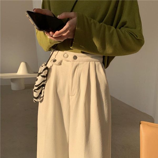 women's pants & capris milky white corduroy high waist slimming wide leg autumn and winter casual straight-leg, Black;white
women's pants & capris milky white corduroy high waist slimming wide leg autumn and winter casual straight-leg, Black;white