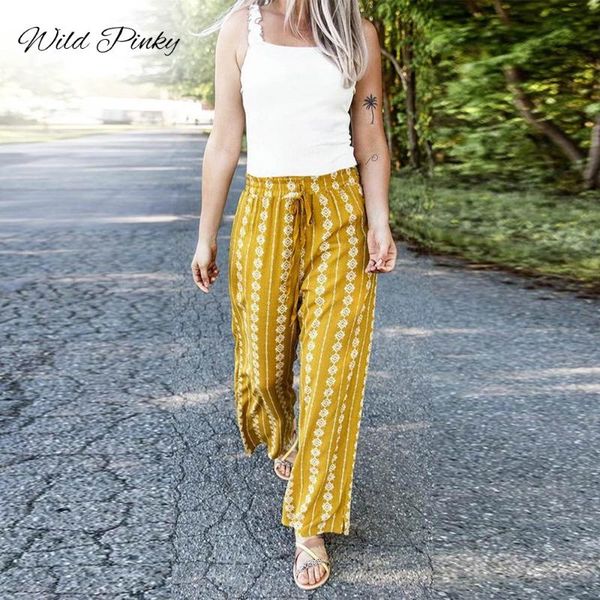 women's pants & capris wildpinky wide leg boho style striped print loose female holiday summer high waist beach trousers, Black;white
women's pants & capris wildpinky wide leg boho style striped print loose female holiday summer high waist beach trousers, Black;white