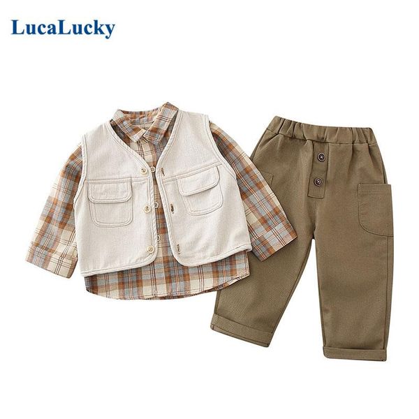 clothing sets lucalucky baby boys formal kids suit 2021 autumn spring clothes children 3pcs denim vest & shirt pant tracksuit, White
clothing sets lucalucky baby boys formal kids suit 2021 autumn spring clothes children 3pcs denim vest & shirt pant tracksuit, White