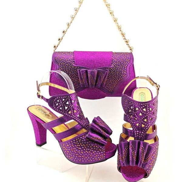 dress shoes italian design selling purple color nigerian ladies and bag set decorated with fashion style colorful crystal, Black
dress shoes italian design selling purple color nigerian ladies and bag set decorated with fashion style colorful crystal, Black