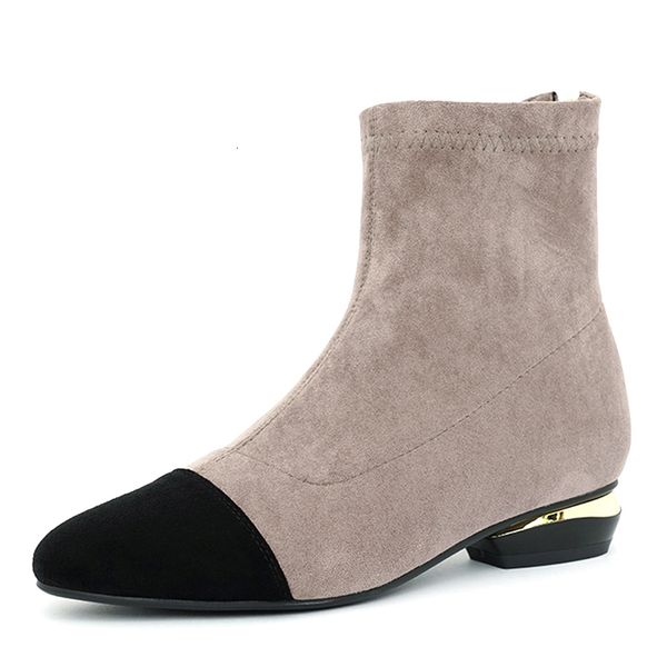 elastic with low-heeled suede skin return leather zipper within large dimensions khaki elegant grey boots women's shoes d5uz, Black
elastic with low-heeled suede skin return leather zipper within large dimensions khaki elegant grey boots women's shoes d5uz, Black