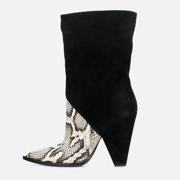 boots woman spike heels python leather patchwork ankle pointed toe short women slip on mujer shoes woma, Black
boots woman spike heels python leather patchwork ankle pointed toe short women slip on mujer shoes woma, Black