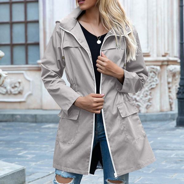 women's jackets zipper hooded rainproof outdoor mountaineering jacket coat pure color double pocket design outwear coats, Black;brown
women's jackets zipper hooded rainproof outdoor mountaineering jacket coat pure color double pocket design outwear coats, Black;brown