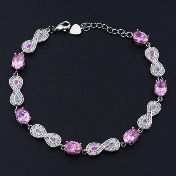 link, chain sz0085 2021 elegant figure eight opal silver plated bracelet ladies fashion jewelry gift, Black
link, chain sz0085 2021 elegant figure eight opal silver plated bracelet ladies fashion jewelry gift, Black