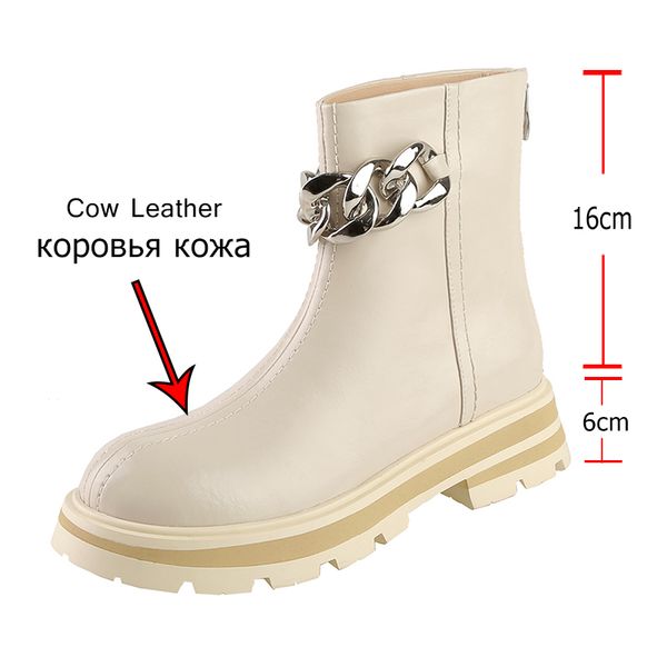 real leather ankle boots for women round toe low heel zipper metal chains winter fashion female footwear size 34-40, Black
real leather ankle boots for women round toe low heel zipper metal chains winter fashion female footwear size 34-40, Black