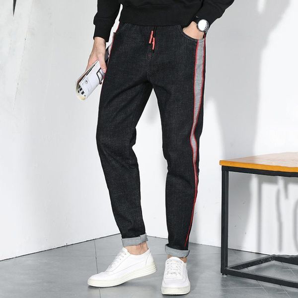 men's jeans spring summer men drawstring trousers male brand loose straight denim pants big size 6xl /7xl, Blue
men's jeans spring summer men drawstring trousers male brand loose straight denim pants big size 6xl /7xl, Blue