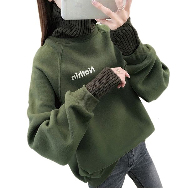 2021 autumn winter fashion turtleneck pullover fake two piece o neck printed letter sweatshirt women 3b2z, Black
2021 autumn winter fashion turtleneck pullover fake two piece o neck printed letter sweatshirt women 3b2z, Black