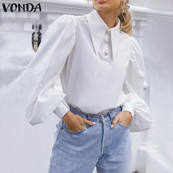 women's blouses & shirts vonda office women casual lapel button up pleated blouse bohemian blusas femininas elegant ol, White
women's blouses & shirts vonda office women casual lapel button up pleated blouse bohemian blusas femininas elegant ol, White