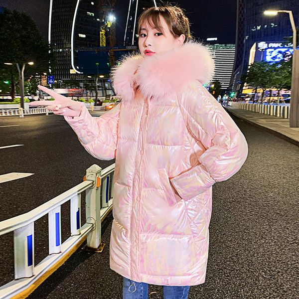 2021 new winter long jacket women hooded bright color artificial fur collar warm cotton coat loose thick pink snow parka outwear f0r7, Black
2021 new winter long jacket women hooded bright color artificial fur collar warm cotton coat loose thick pink snow parka outwear f0r7, Black