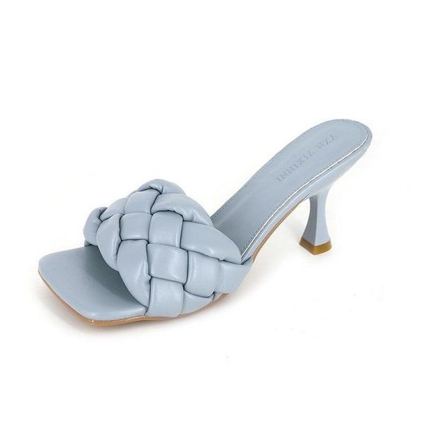 2021 new fashion thin heel one line slippers woven style square head cool slippers size shoes women slides for women, Black
2021 new fashion thin heel one line slippers woven style square head cool slippers size shoes women slides for women, Black