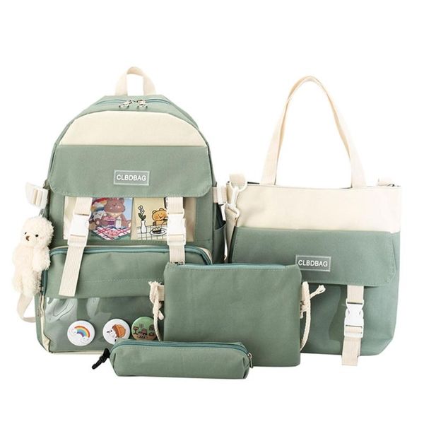 school bags k5da 4pcs/set canvas bag for teenagers girls student women travel backpacks female book pencil case
school bags k5da 4pcs/set canvas bag for teenagers girls student women travel backpacks female book pencil case