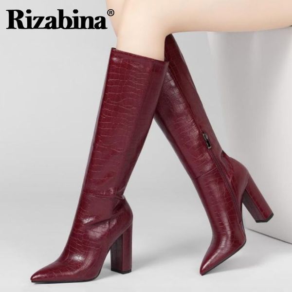 boots rizabina size 34-43 women high heel zipper thick woman knee fashion party footwear, Black
boots rizabina size 34-43 women high heel zipper thick woman knee fashion party footwear, Black