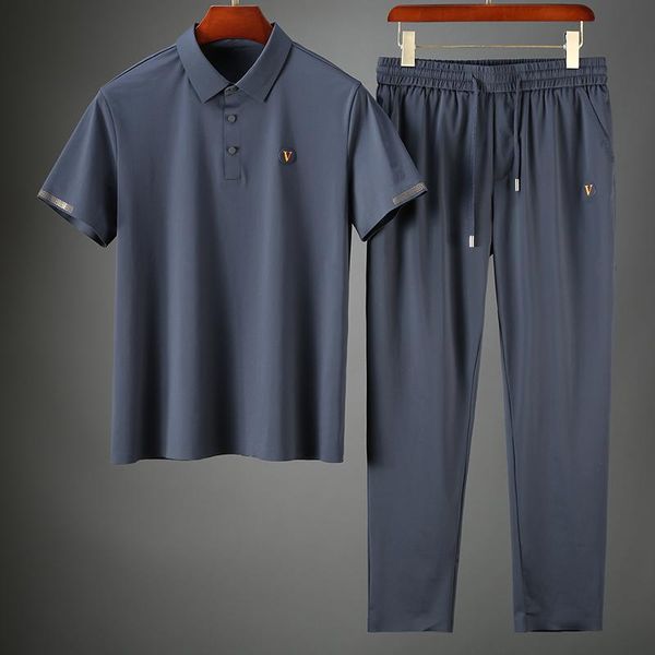 men's tracksuits 2021brand and luxury seamless pressed lapel ice silk two-piece summer slip-on casual sport suit, Gray
men's tracksuits 2021brand and luxury seamless pressed lapel ice silk two-piece summer slip-on casual sport suit, Gray