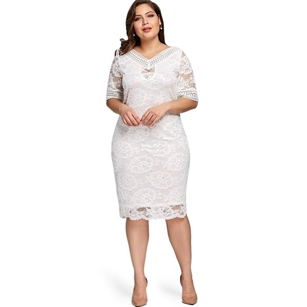 rosegal plus size v neck half sleeve lace dress bodycon women fashion party ladies dresses big size vestido t200319, White;black
rosegal plus size v neck half sleeve lace dress bodycon women fashion party ladies dresses big size vestido t200319, White;black