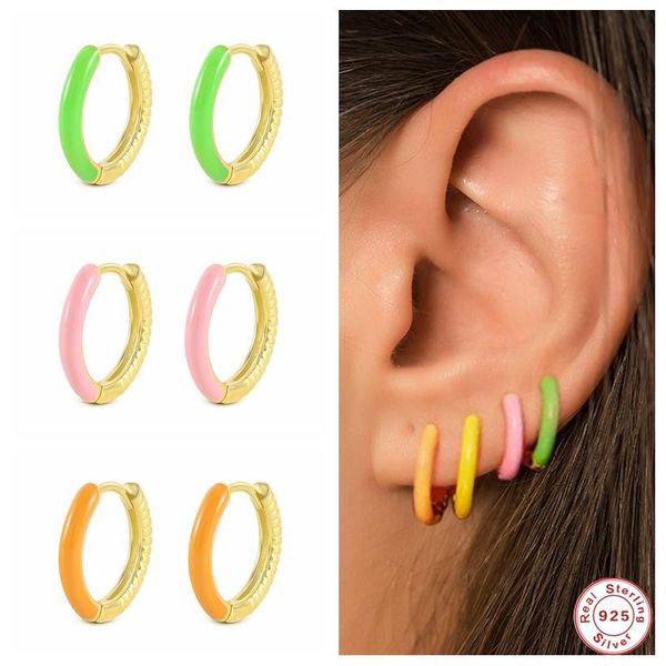 hoop & huggie gs 925 sterling silver candy color half enamel earrings summer bright pink green yellow drop oil, Golden;silver
hoop & huggie gs 925 sterling silver candy color half enamel earrings summer bright pink green yellow drop oil, Golden;silver