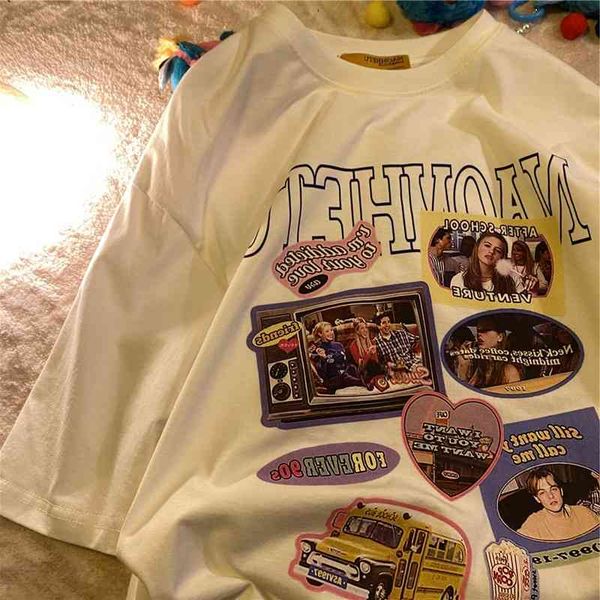 american style hong kong character print fashion brand short sleeve t-shirt female summer loose hip hop high street top, White;black
american style hong kong character print fashion brand short sleeve t-shirt female summer loose hip hop high street top, White;black