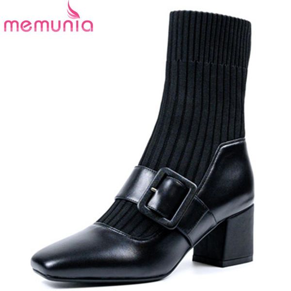 boots memunia 2021 arrive ankle women genuine leather shoes buckle knitting elastic ladies casual, Black
boots memunia 2021 arrive ankle women genuine leather shoes buckle knitting elastic ladies casual, Black