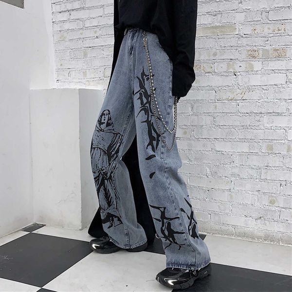 2021 hip hop man women streetwear vintage portrait print men trousers harajuku oversized joggers pants jeans loose casual, Blue
2021 hip hop man women streetwear vintage portrait print men trousers harajuku oversized joggers pants jeans loose casual, Blue