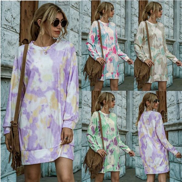 casual dresses donsignet 2021 fashion knitting tie dye print long sleeve o-neck mini for women, Black;gray
casual dresses donsignet 2021 fashion knitting tie dye print long sleeve o-neck mini for women, Black;gray