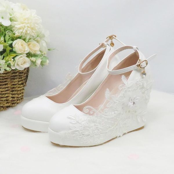 dress shoes baoyafang 2021 arrival wedges round toe wedding high heels ladies fashion woman white lace ankle strap pumps, Black
dress shoes baoyafang 2021 arrival wedges round toe wedding high heels ladies fashion woman white lace ankle strap pumps, Black