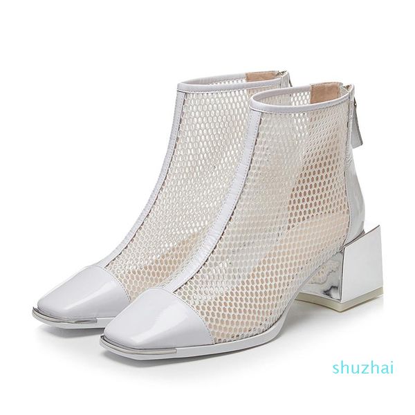 boots transparent women summer 2021 mesh front zipper square heel short booties, Black
boots transparent women summer 2021 mesh front zipper square heel short booties, Black