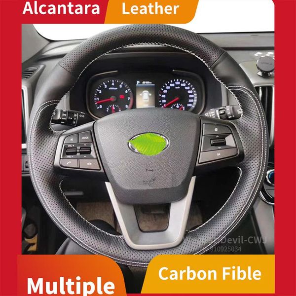 Alcantara leather Steering wheel cover For Hyundai LA FESTA Encino Elantra ix25 ix35 2020 2021 carbon fiber car interior
Alcantara leather Steering wheel cover For Hyundai LA FESTA Encino Elantra ix25 ix35 2020 2021 carbon fiber car interior