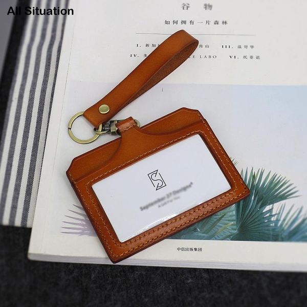 card holders luxury id badge holder for work office genuine leather end student teacher identity bus set neck lanyard keychain pull, Brown;gray
card holders luxury id badge holder for work office genuine leather end student teacher identity bus set neck lanyard keychain pull, Brown;gray
