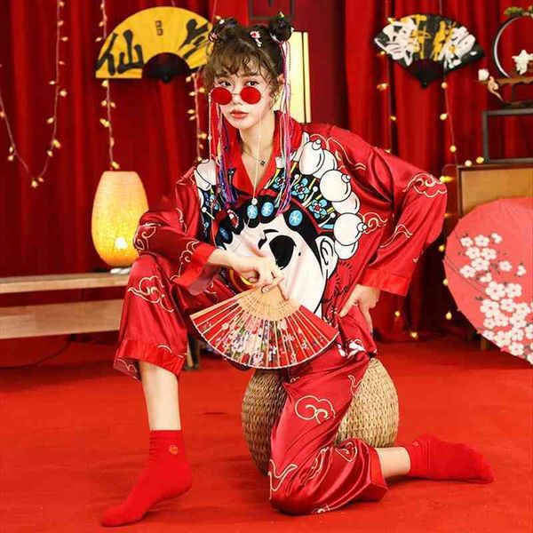 chinese style pajama sets silk womens sleepwears china chic satin pijama lady long sleeve spring nightwear 2 homewear, Black;red
chinese style pajama sets silk womens sleepwears china chic satin pijama lady long sleeve spring nightwear 2 homewear, Black;red