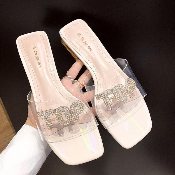 slippers plus size 35-43 2021 summer shoes woman low chunky heels square toe sandals transparent rhinestones party, Black
slippers plus size 35-43 2021 summer shoes woman low chunky heels square toe sandals transparent rhinestones party, Black