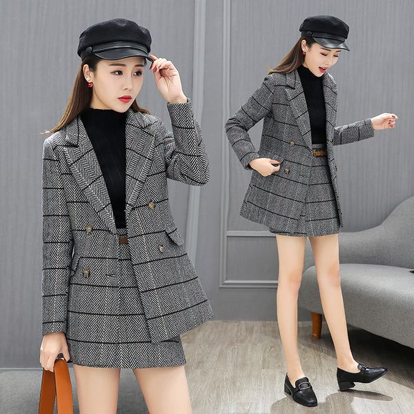 korean women's plaid suit spring and in autumn new thin mini skirt fashion two-piece tb1820 temper z945, White
korean women's plaid suit spring and in autumn new thin mini skirt fashion two-piece tb1820 temper z945, White