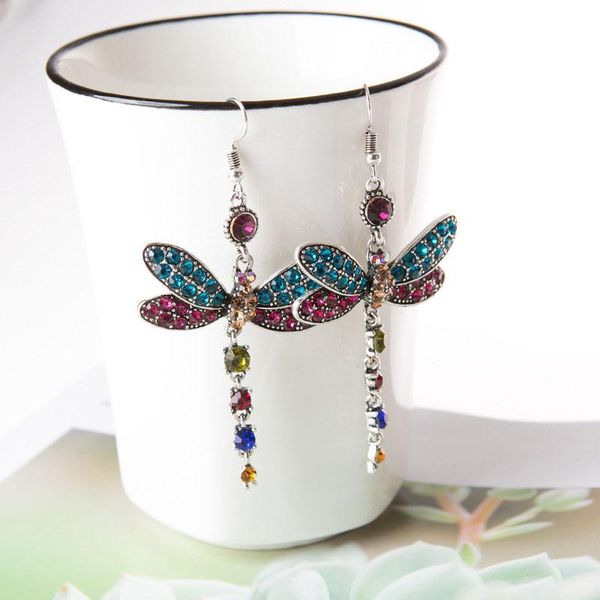 dangle & chandelier long colorful paved rhinestone inlaid dragonfly earrings trendy shiny insert female sweet ear jewelry christmas, Silver
dangle & chandelier long colorful paved rhinestone inlaid dragonfly earrings trendy shiny insert female sweet ear jewelry christmas, Silver