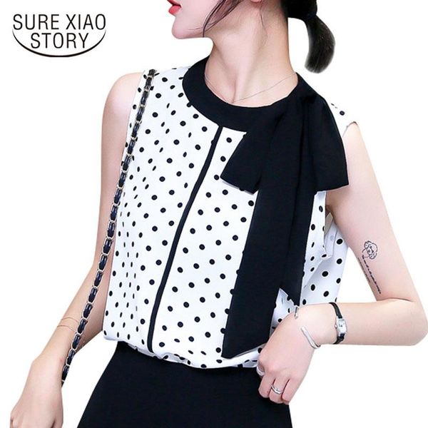 women's blouses & shirts sleeveless chiffon shirt lady 2021 summer casual bow loose show thin women plus size o-neck 4686 50, White
women's blouses & shirts sleeveless chiffon shirt lady 2021 summer casual bow loose show thin women plus size o-neck 4686 50, White