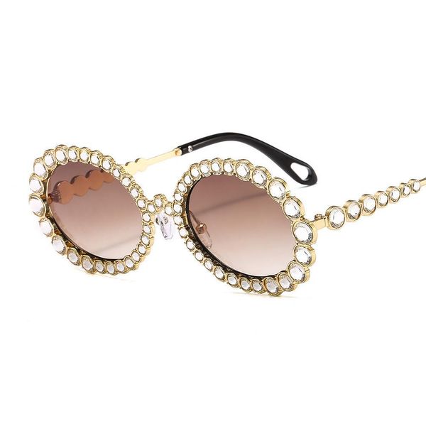 sunglasses fashion diamond frame around women luxury brand vintage oval shades street for women's metals uv400, White;black
sunglasses fashion diamond frame around women luxury brand vintage oval shades street for women's metals uv400, White;black