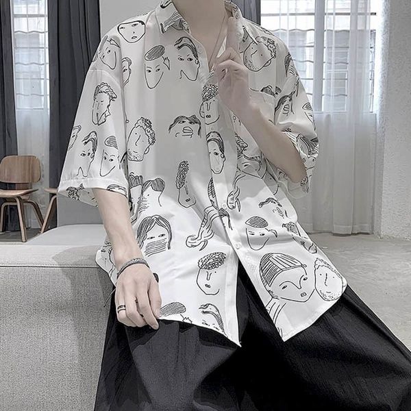women's short sleeve shirt men's blouse in beautiful korean fashion loose half sleeves long summer hong kong japanese style ygif, White;black
women's short sleeve shirt men's blouse in beautiful korean fashion loose half sleeves long summer hong kong japanese style ygif, White;black