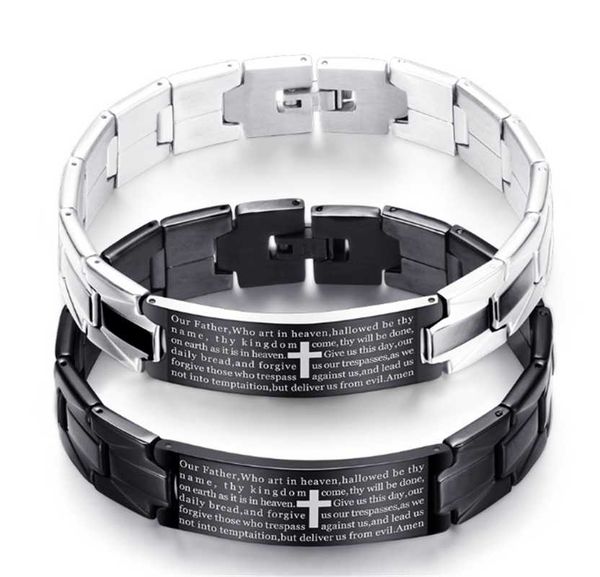 link, chain 316l stainless steel simple geometric cross men's bracelet black and white enamel bracelete feminino
link, chain 316l stainless steel simple geometric cross men's bracelet black and white enamel bracelete feminino
