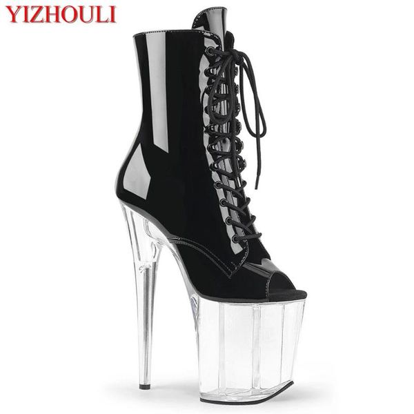 boots transparent sole 20cm high heels, banquet stage walk thick heel boots, fish mouth outside zipper, ankle, Black
boots transparent sole 20cm high heels, banquet stage walk thick heel boots, fish mouth outside zipper, ankle, Black