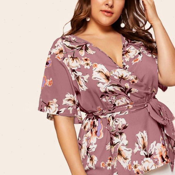 womens blouses and shirts 2021 deep v neck floral printed tunic shirt bandage large size l 5xl loose blouse camisa, White
womens blouses and shirts 2021 deep v neck floral printed tunic shirt bandage large size l 5xl loose blouse camisa, White