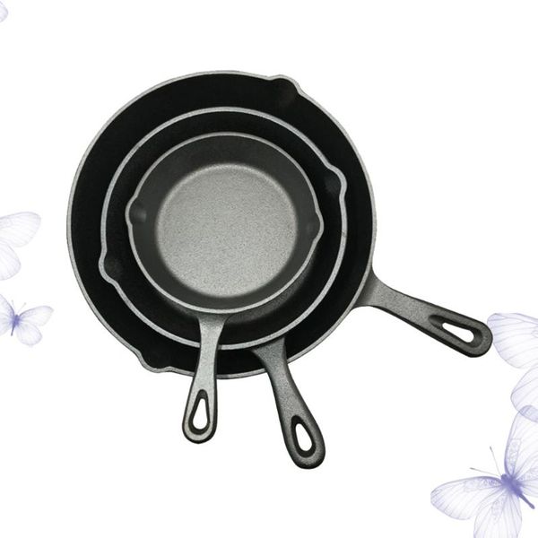 pans 3 pcs cast iron frying pan non-stick uncoated saucepan egg pancake cooking home kitchen outdoor bbq skillet (16cm/20cm/26cm)
pans 3 pcs cast iron frying pan non-stick uncoated saucepan egg pancake cooking home kitchen outdoor bbq skillet (16cm/20cm/26cm)